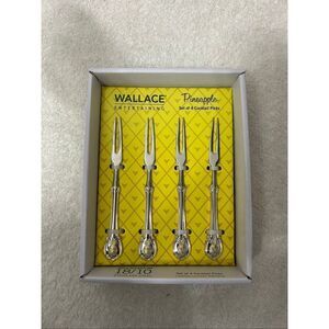 WALLACE PINEAPPLE GOLD ACCENT FOOD PICK (SET OF FOUR)